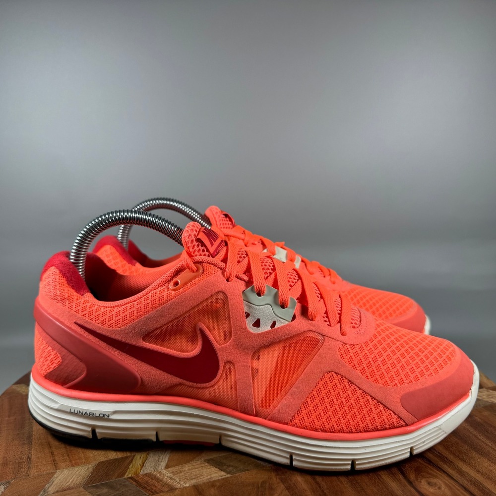 Nike LunarGlide 3 Womens Running Shoes Bright Crimson Orange 454315-860 Size 8